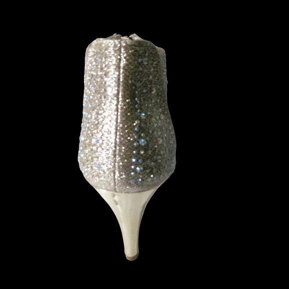 Gold Rhinestone Pumps Size 9M, Rhinestone Sparkle Open Toe Heels, Peep Toe Heels - Picture 7 of 13